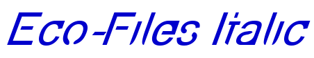 Eco-Files Italic フォント